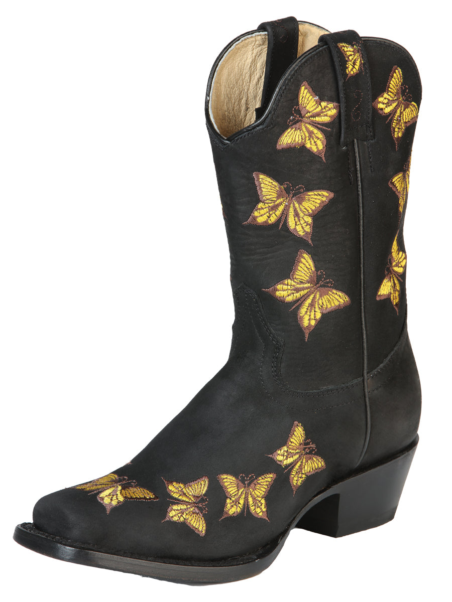 The Women's Rodeo Boot — Black Nobuck (No. 51220)