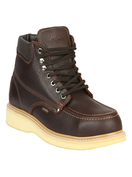 Establo Men's Laced Work Boots with Safety Cap 91310