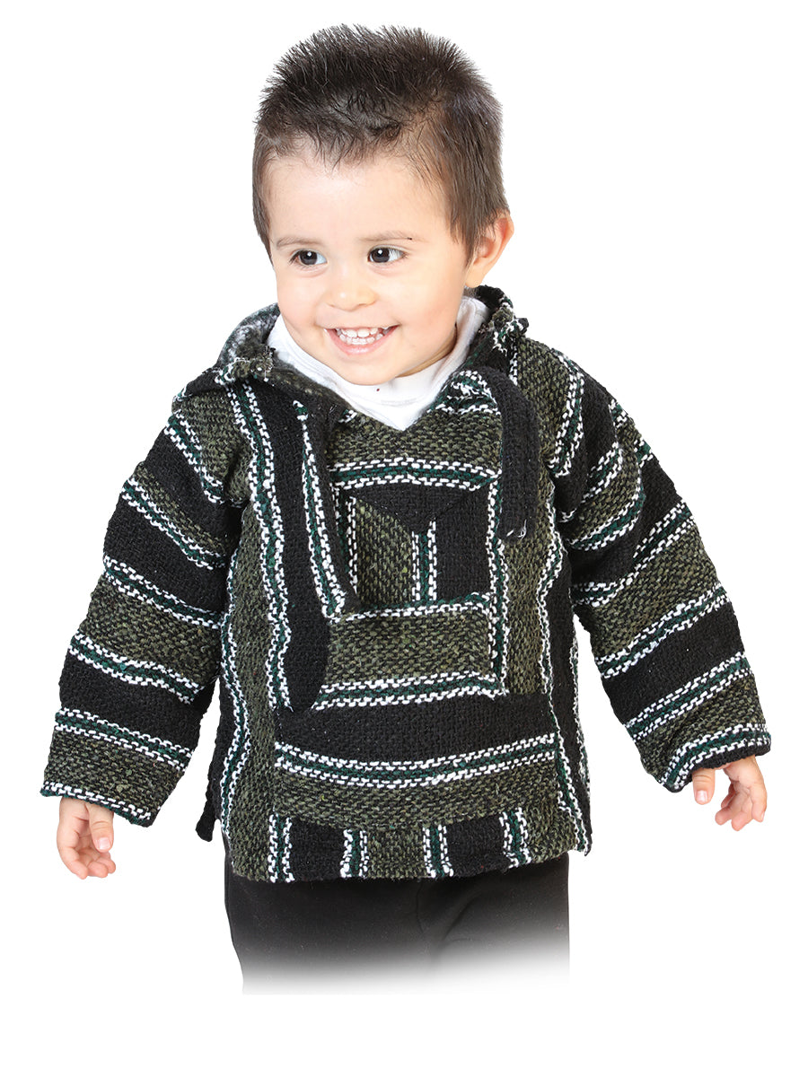 Sweatshirt Artisanal Jerga 100% Acrylan Black/Green 603854