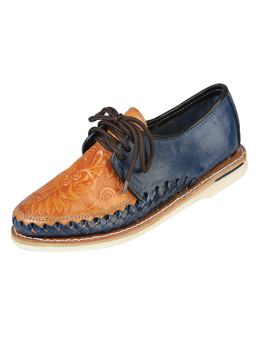 Mexican Artisanal Shoes Leather Azul Marino 603917