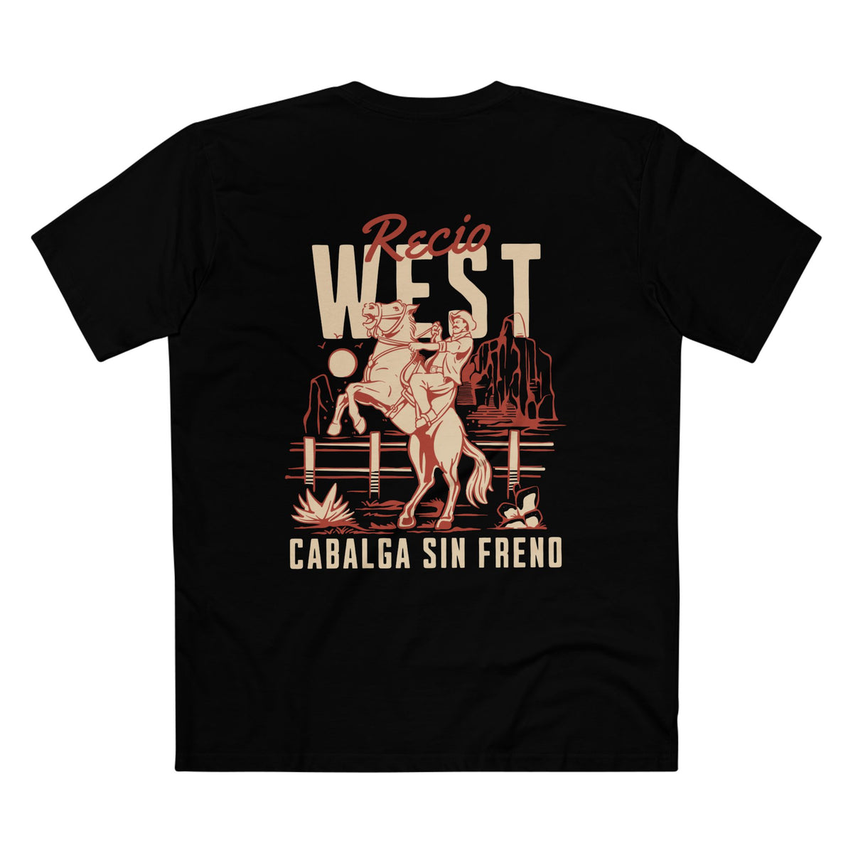 West Rodeo Cowboy Tee — 'Recio West Cabalga Sin Freno' Graphic Tee