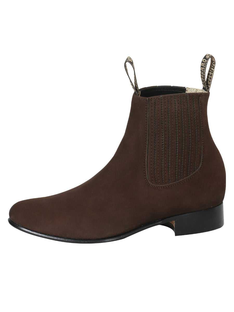 The Charro Boot — Nobuck, Dark Brown