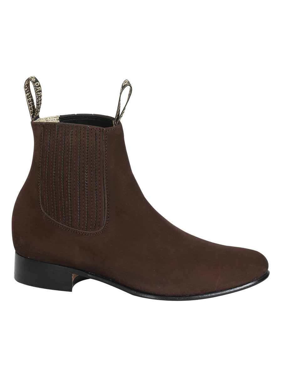The Charro Boot — Nobuck, Dark Brown