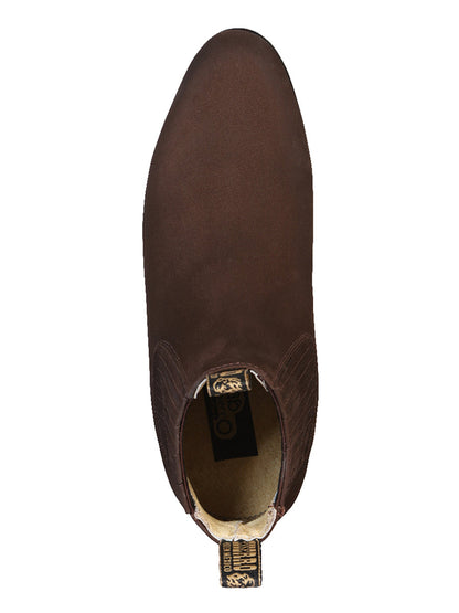 The Charro Boot — Nobuck, Dark Brown