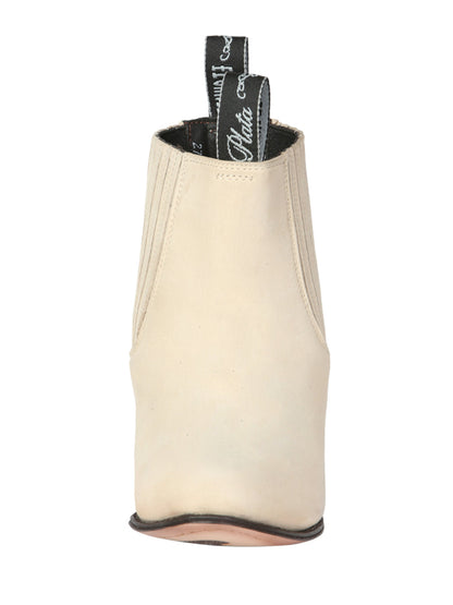 Canelo Charro Boot Suede In Bone 229