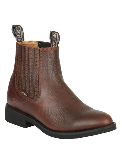 Establo Men’s Work Ankle Boot - Bull Fight Leather - Honey 22954