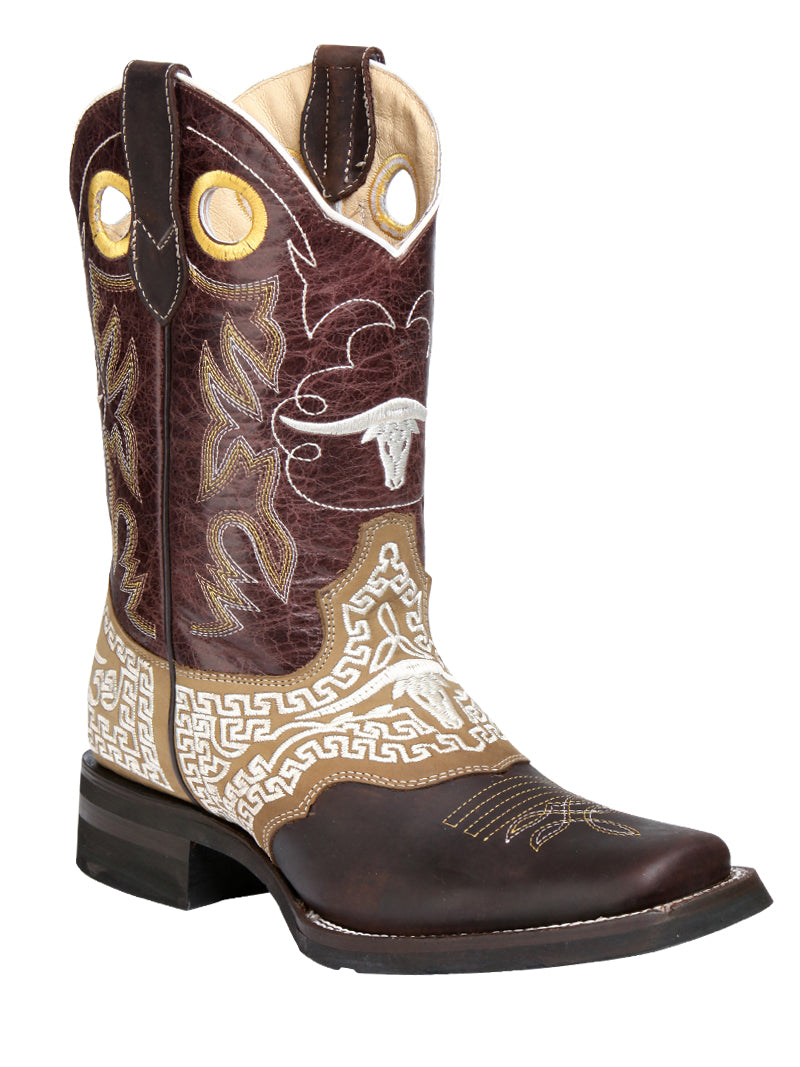 The Embroidered Rodeo Boot — Crazy Dark Brown (No. 33309)