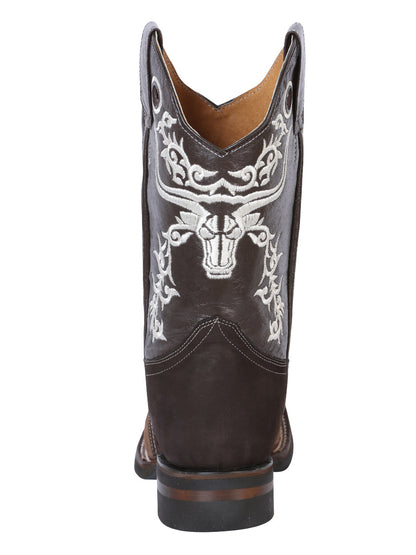 The Embroidered Rodeo Boot — Crazy Brown & Dark Brown (No. 34311)