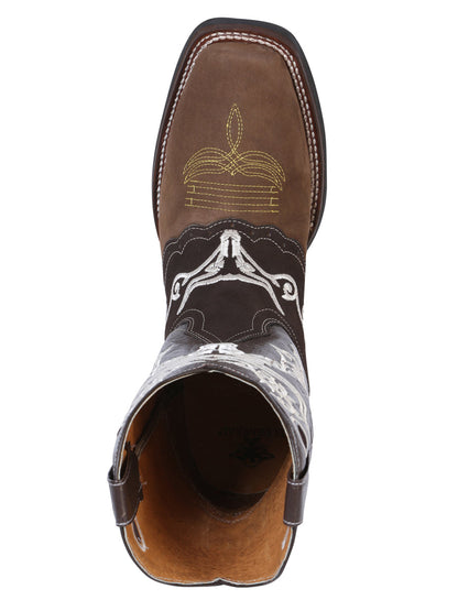 The Embroidered Rodeo Boot — Crazy Brown & Dark Brown (No. 34311)