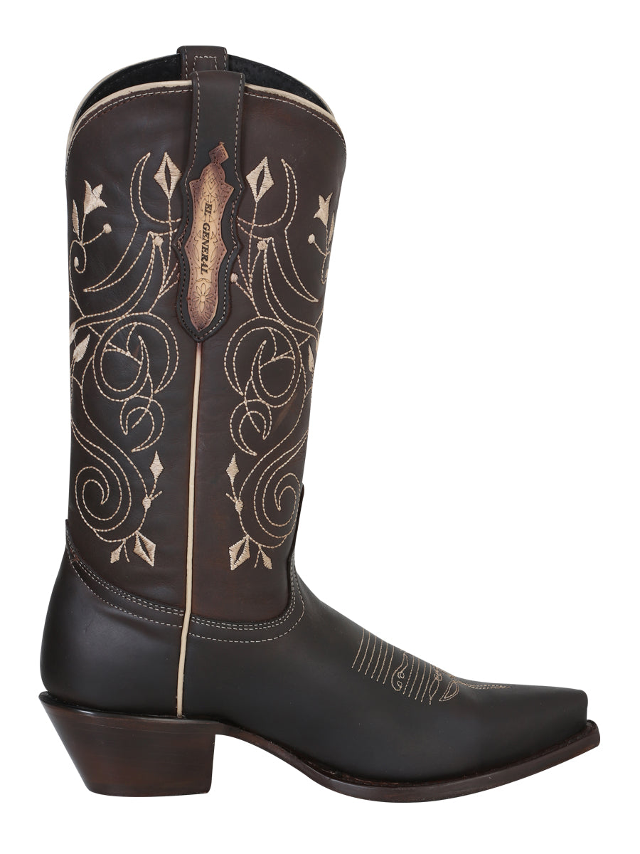 The Women's Vaquera Retro Boot — Chocolate (No. 34511)
