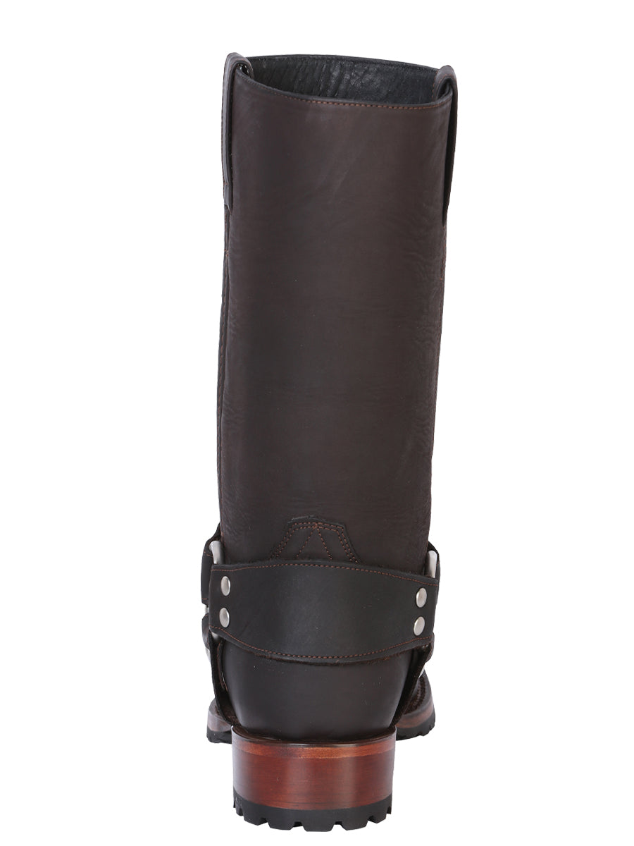 The Biker Boot — Crazy Dark Brown (No. 40673)
