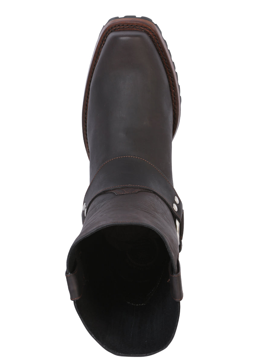 The Biker Boot — Crazy Dark Brown (No. 40673)