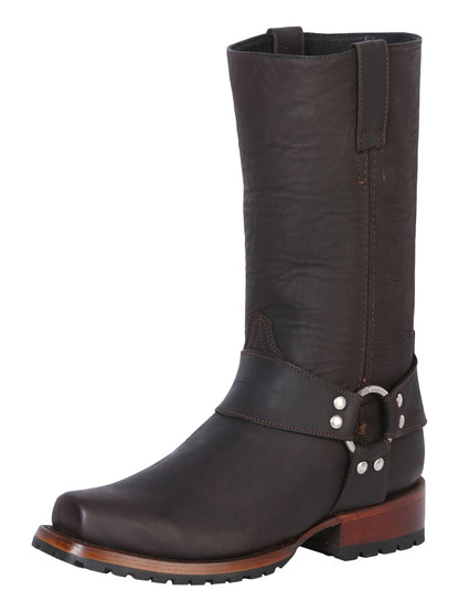 The Biker Boot — Crazy Dark Brown (No. 40673)