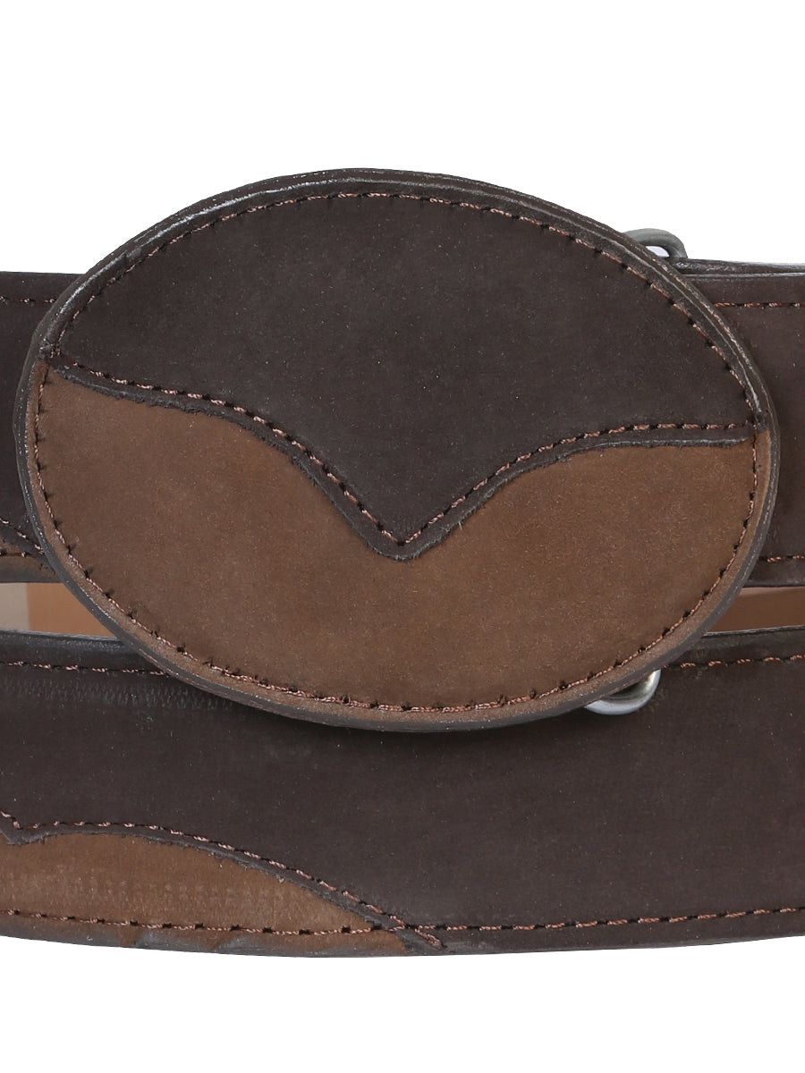 The Cowboy Belt — Chocolate Nobuck (No. 41108)