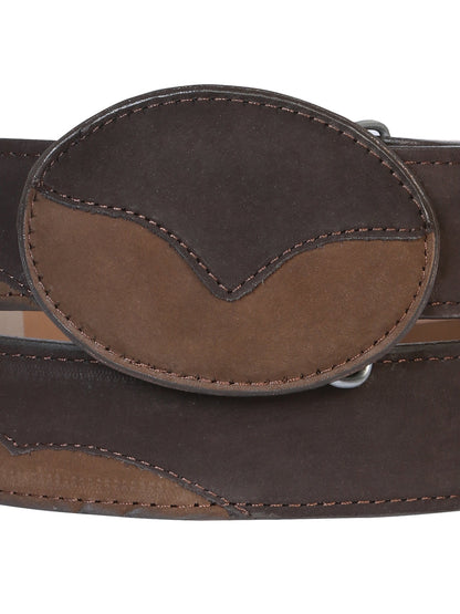 The Cowboy Belt — Chocolate Nobuck (No. 41108)