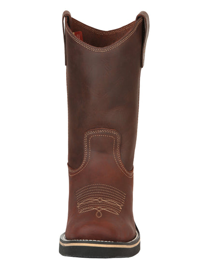 Establo Men’s Work Boot - Crazy Leather in Brown 41531