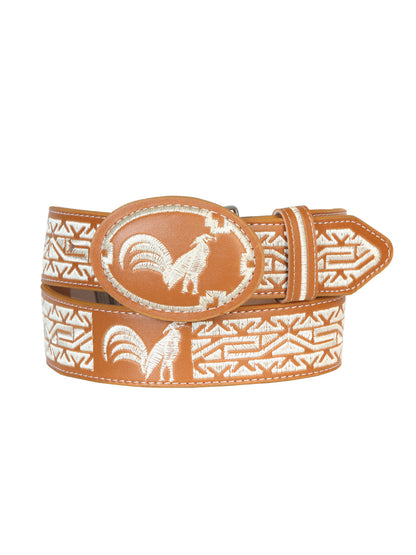 The Hand-Stitched Cowboy Belt — Gallos, Honey (No. 41687)