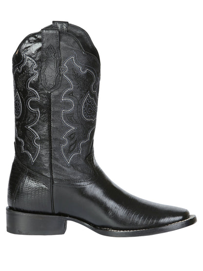 The Rodeo Boot — Black Lizard Print (No. 41904)