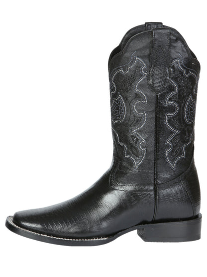 The Rodeo Boot — Black Lizard Print (No. 41904)