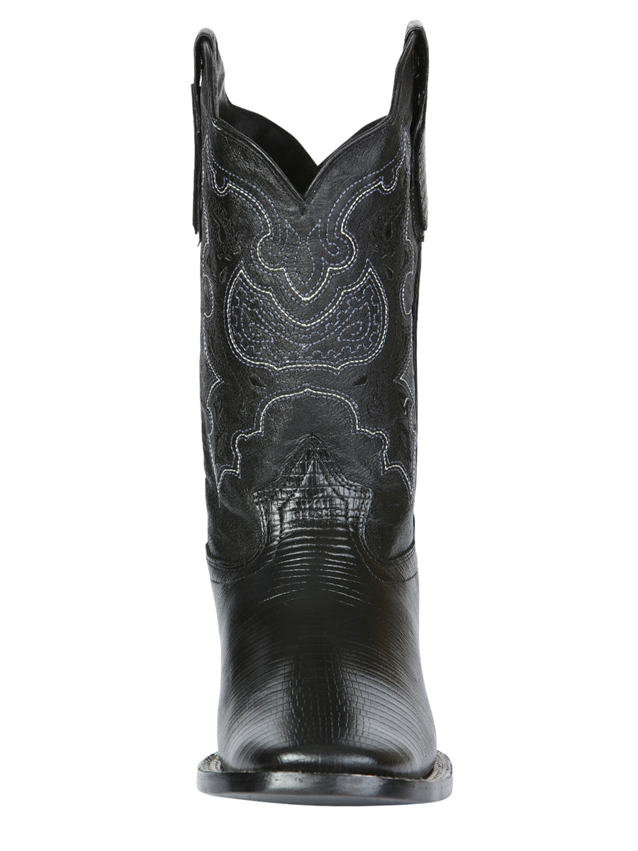 The Rodeo Boot — Black Lizard Print (No. 41904)