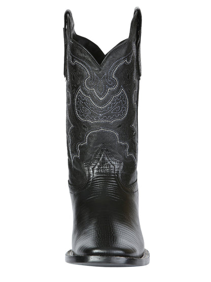 The Rodeo Boot — Black Lizard Print (No. 41904)