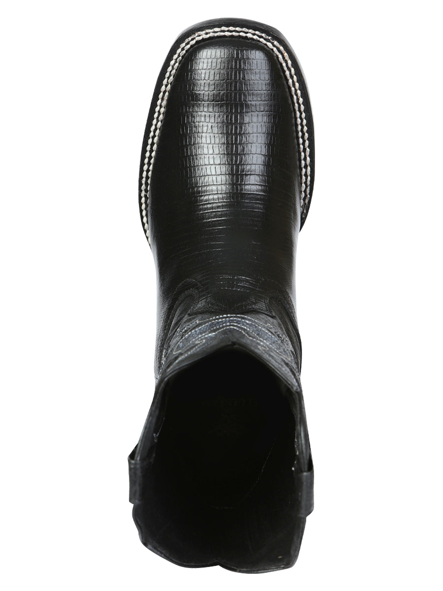 The Rodeo Boot — Black Lizard Print (No. 41904)
