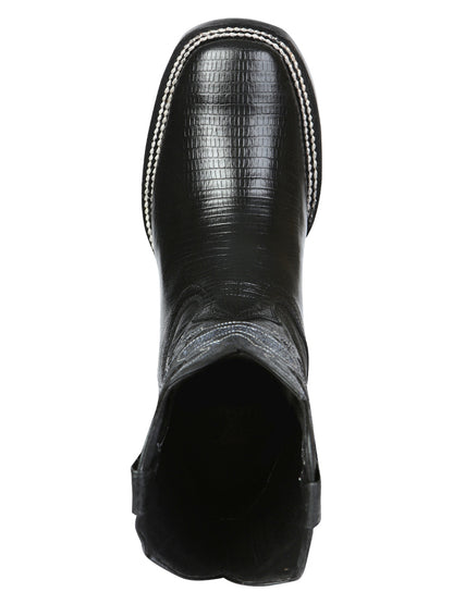 The Rodeo Boot — Black Lizard Print (No. 41904)