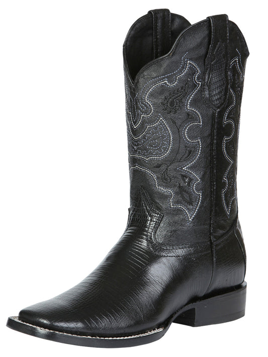 The Rodeo Boot — Black Lizard Print (No. 41904)