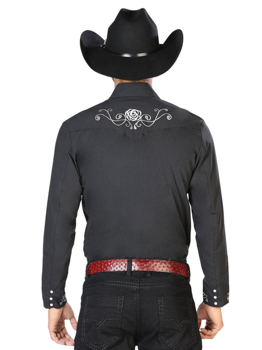 The Vaquero Embroidered Shirt — Black &amp; White