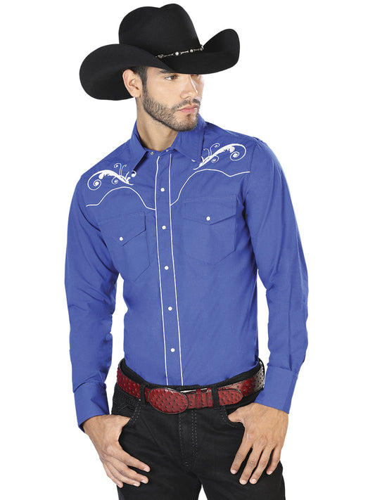 Blue Western Long Sleeve Shirt 42959