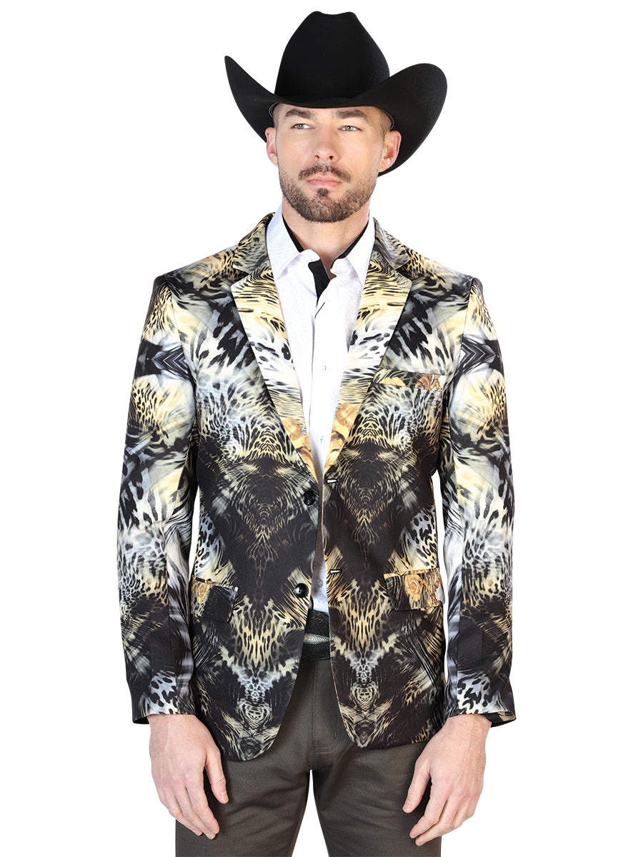 The Printed Dress Blazer — Black (No. 43997)