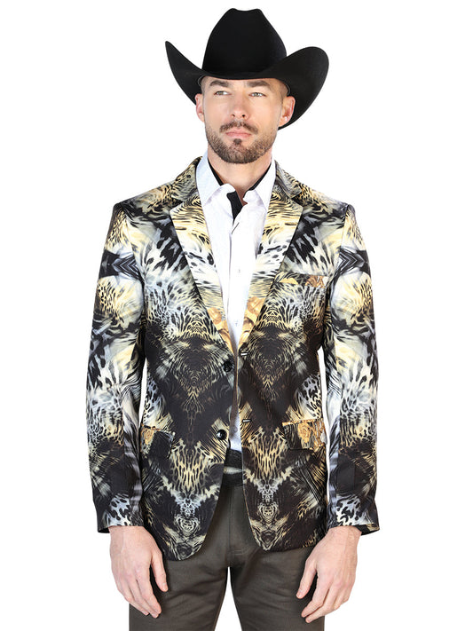 The Printed Dress Blazer — Black (No. 43997)