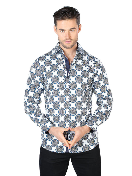 White and Black Casual Long Sleeve Shirt 44048