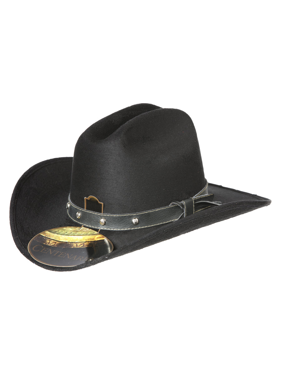 The Kids' Suede Cowboy Hat — Black (No. 44243)