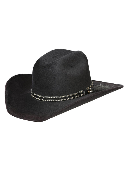 The Kids' Suede Cowboy Hat — Black (No. 44247)