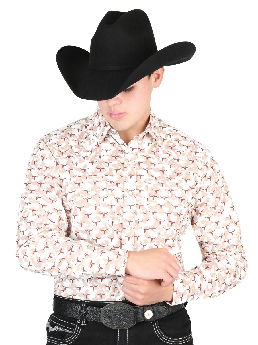 The Ranch Western Shirt — Beige (No. 44303)