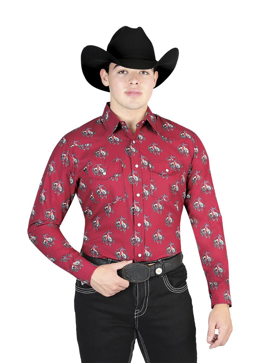 The Ranch Western Shirt — Red (No. 44306)