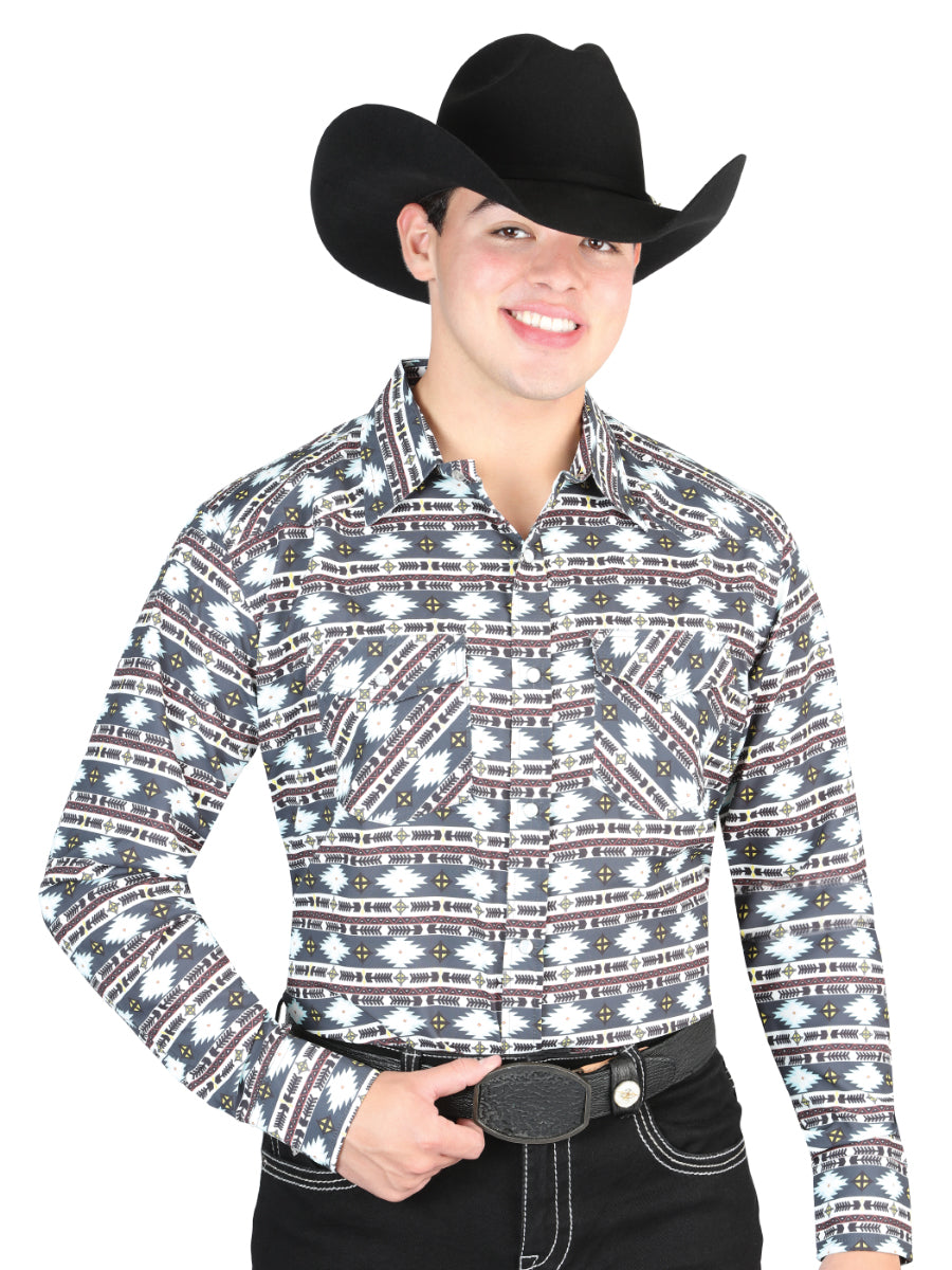 The Everyday Western Shirt — Gray & Khaki (No. 44308)