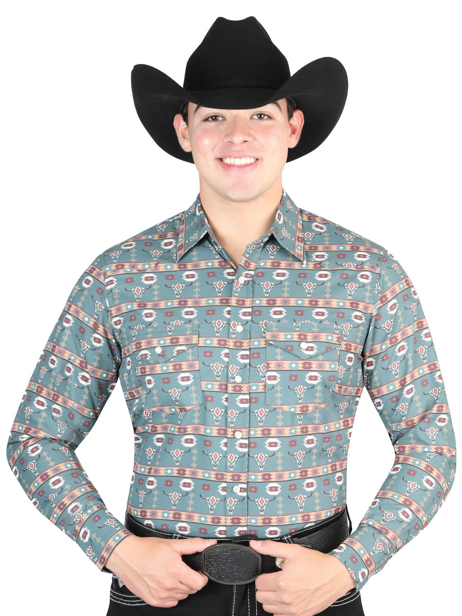 The Ranch Western Shirt — Dark Green (No. 44310)