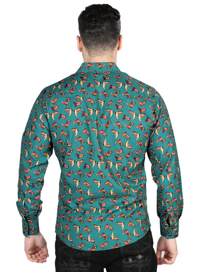 The Ranch Western Shirt — Dark Blue (No. 44319)
