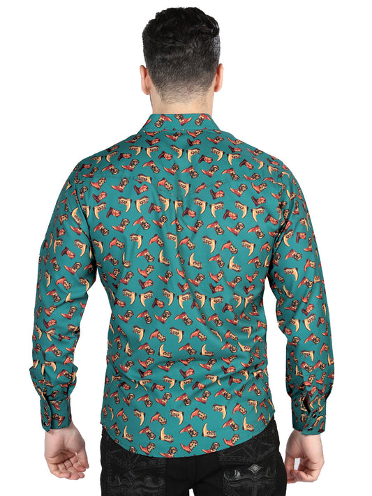 The Ranch Western Shirt — Dark Blue (No. 44319)