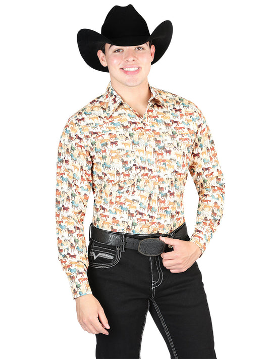 The Ranch Western Shirt — Khaki (No. 44324)