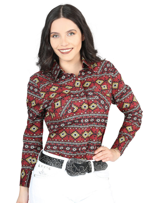 The Women's Everyday Western Shirt — Burgundy (No. 44407)
