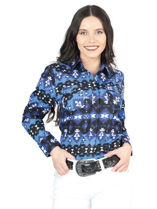 The Women's Everyday Western Shirt — Blue (No. 44410)