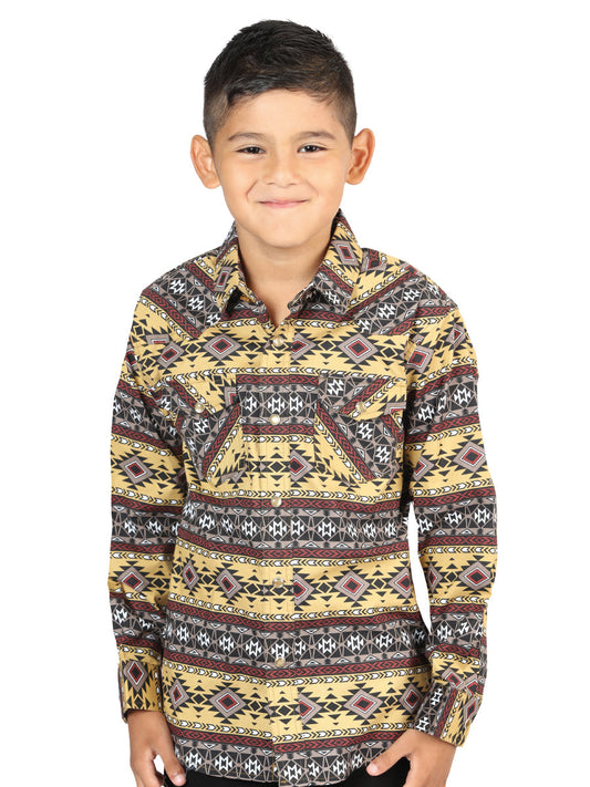 The Kids' Everyday Western Shirt — Yellow (No. 44412)