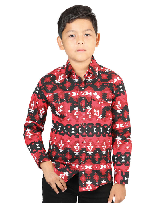 The Kids' Everyday Western Shirt — Red (No. 44414)