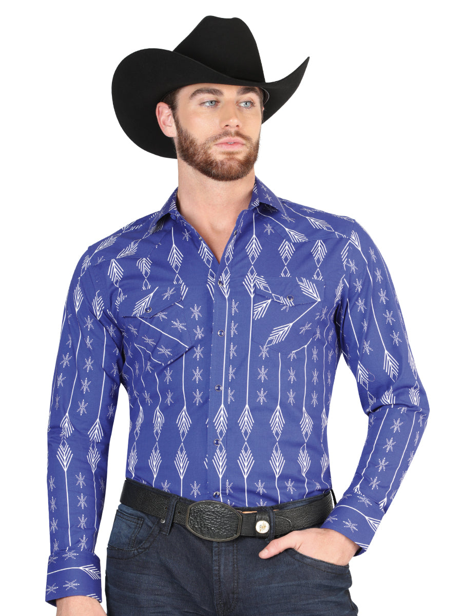 The Everyday Western Shirt — Blue & White (No. 44434)