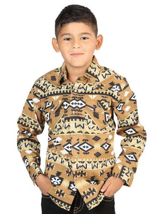 The Kids' Everyday Western Shirt — Mustard (No. 44442)