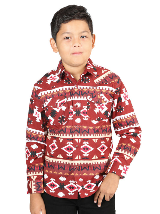 The Kids' Everyday Western Shirt — Red (No. 44443)