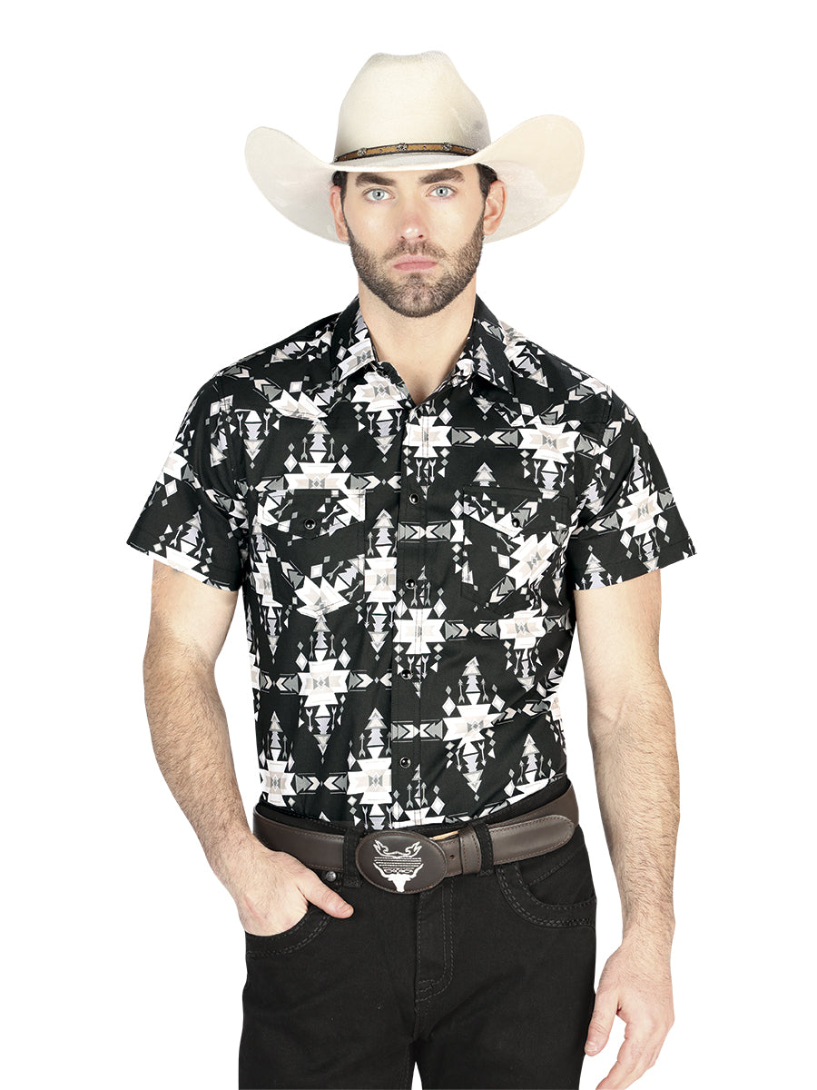 The Ranch Western Shirt — Black (No. 44447)